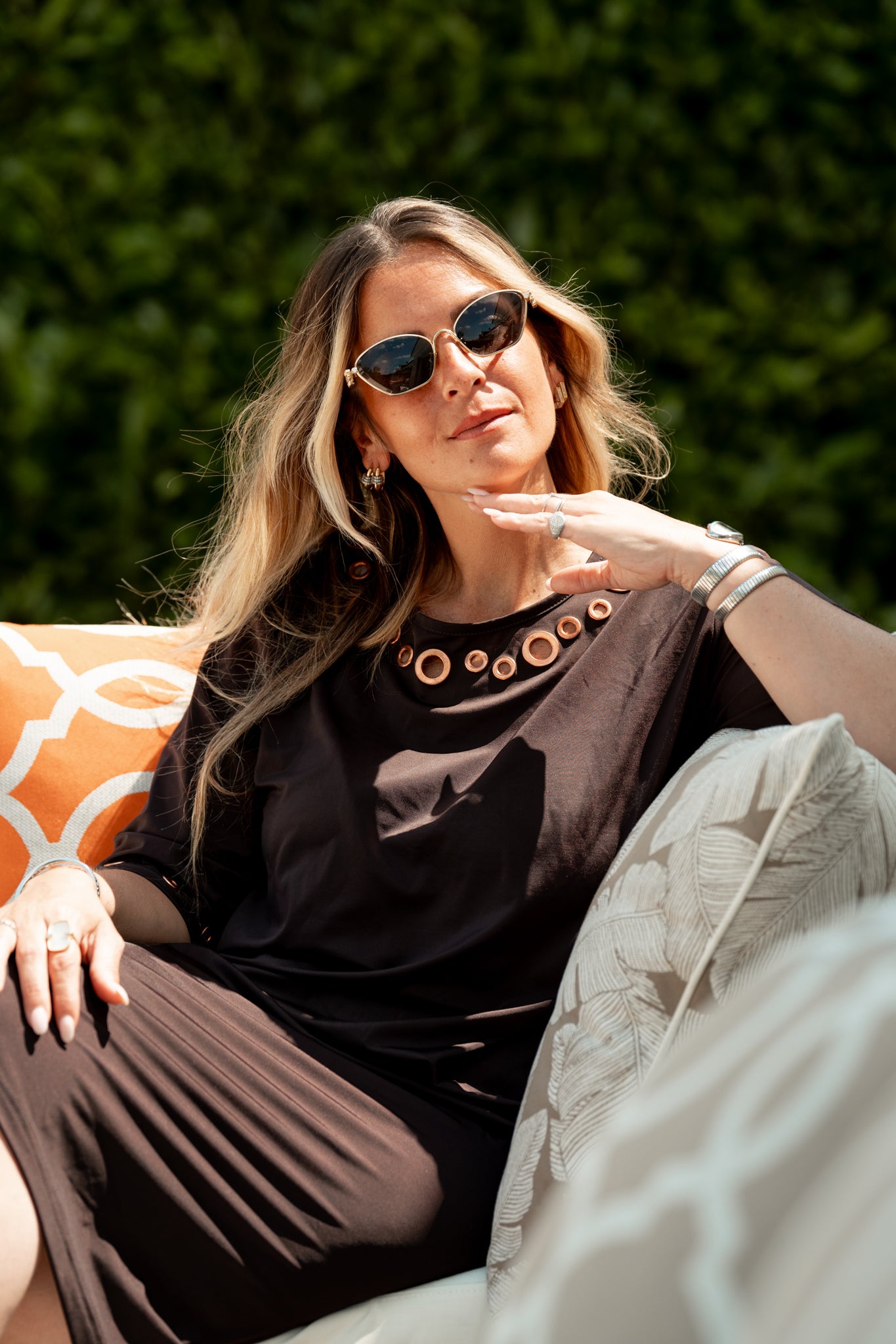 Robe œillets choco