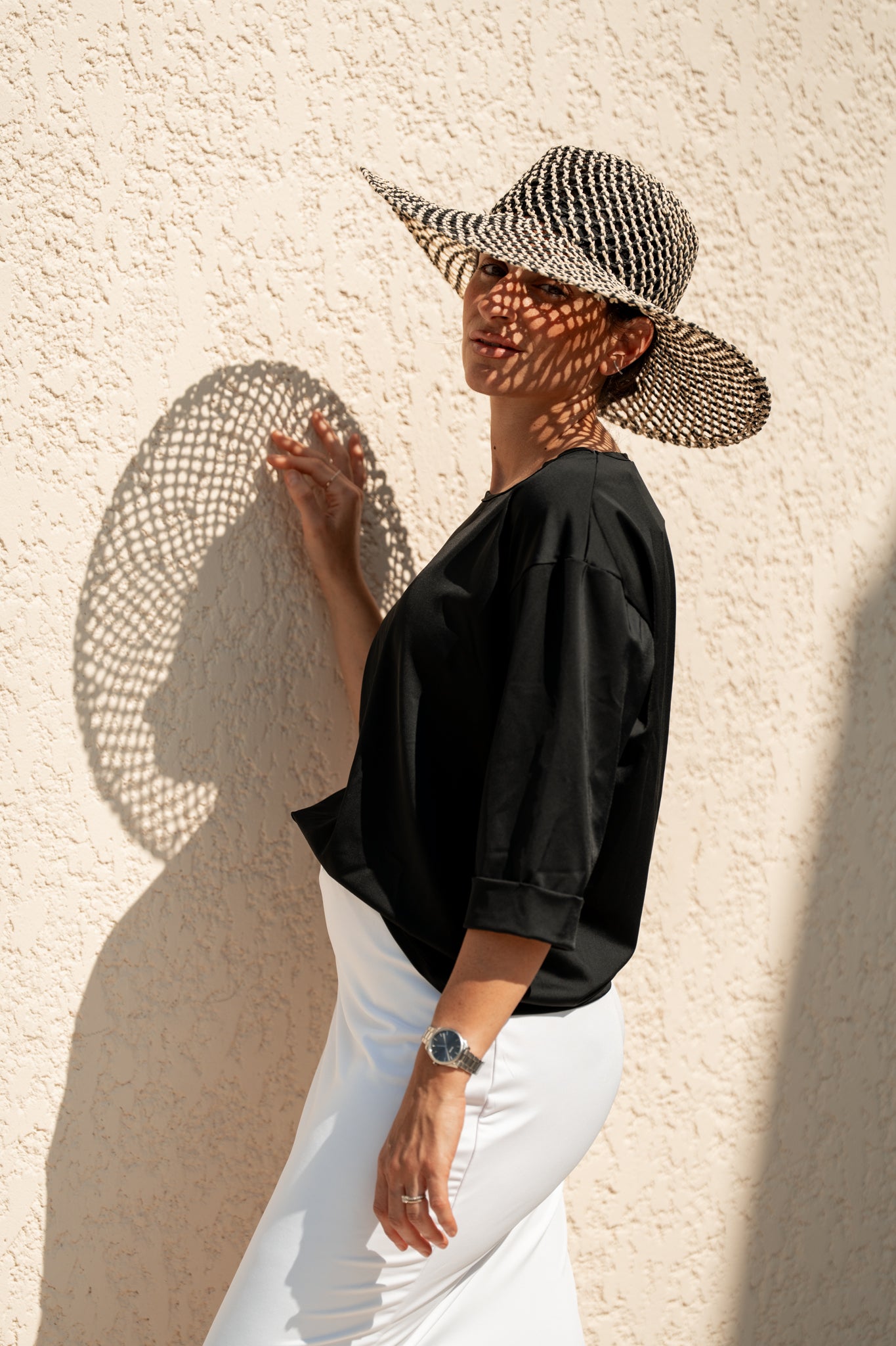 T-shirt revers Noir
