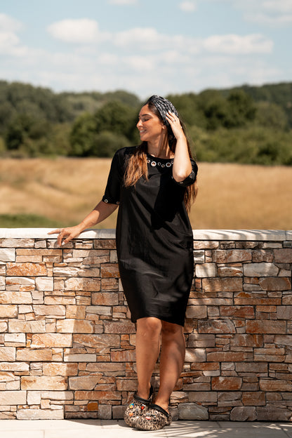 Robe œillets noire