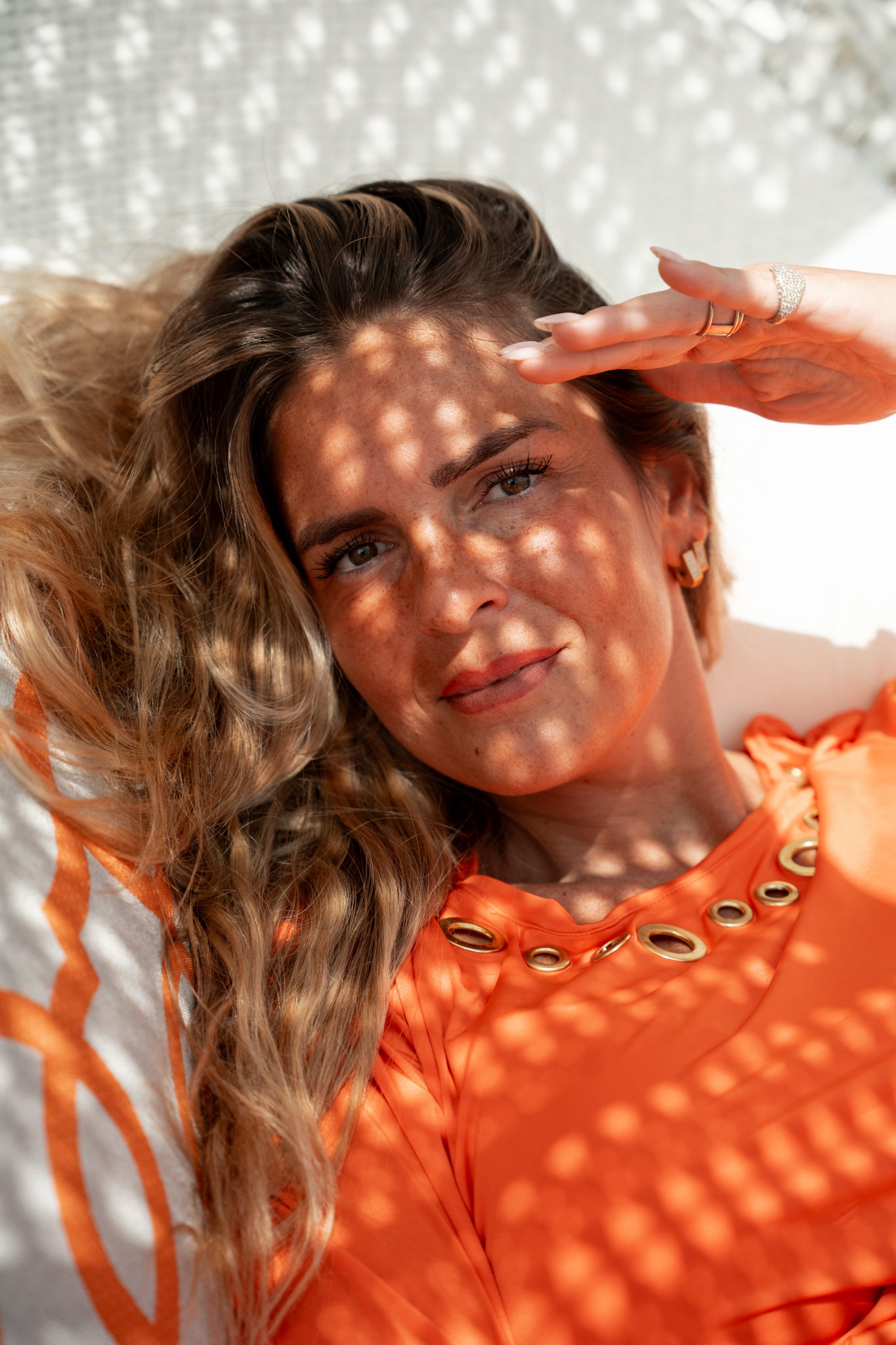 T-shirt oeillets Orange